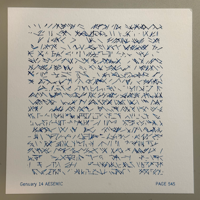 Asemic writing output from the penplotter